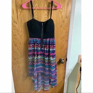 Material Girl chiffon zip dress size L